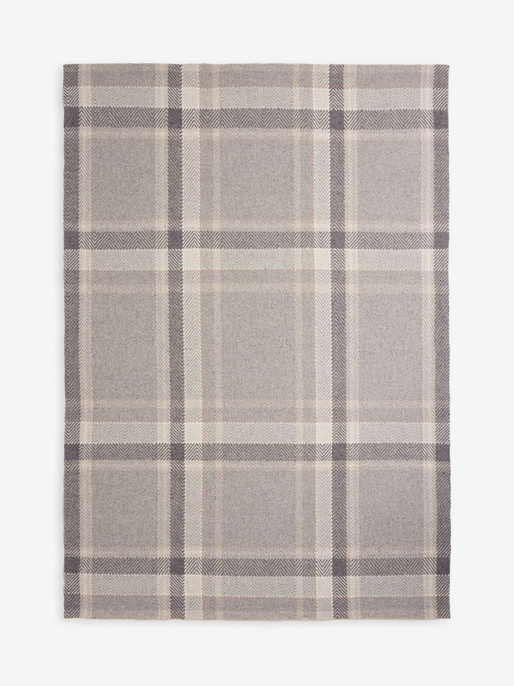 Grey Barton Check Rug - Image 5 of 5