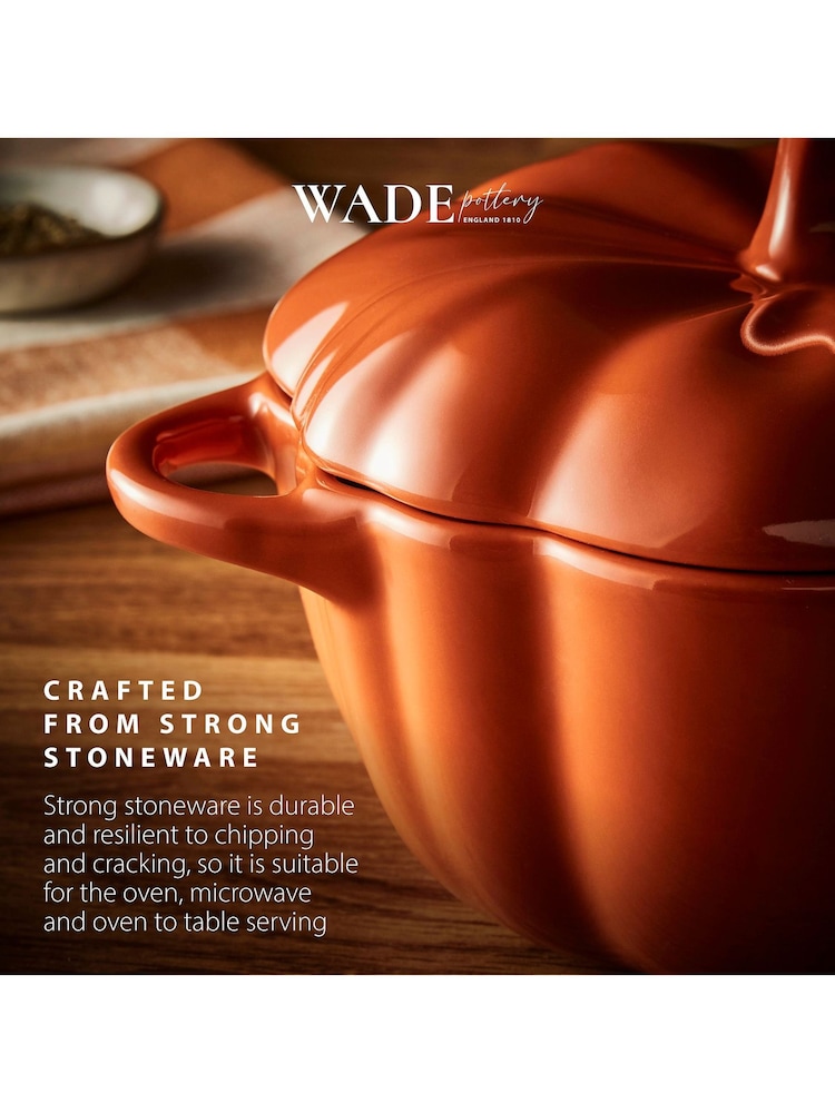 Wade Orange Pumpkin Casserole Dish - Image 5 of 7