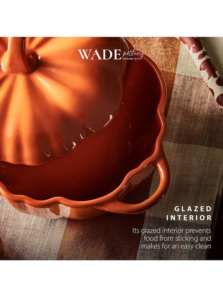 Wade Orange Pumpkin Casserole Dish - Image 6 of 7