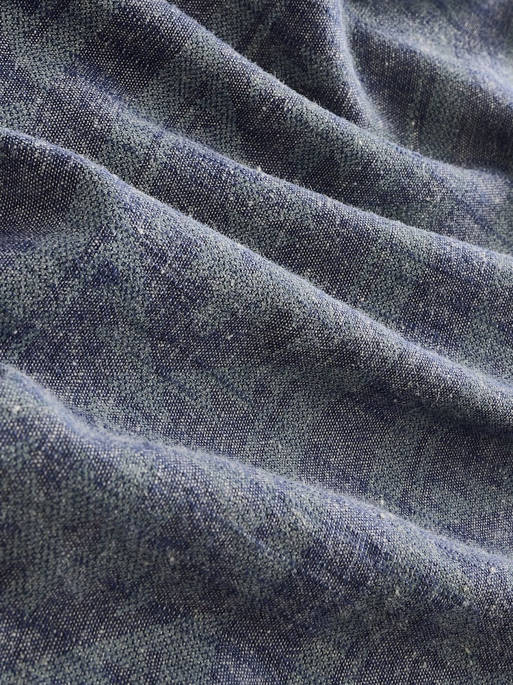 Blau - Kurzärmeliges Hemd im Navajo-Stil mit kubanischem Kragen und Print - Bild 7 von 7 Blau - Kurzärmeliges Hemd im Navajo-Stil mit kubanischem Kragen und Print - Bild 7 von 7