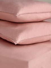 MADE.COM Dusty Rose Cosy Washed Cotton Pillowcase Set of 2 - Image 3 of 4