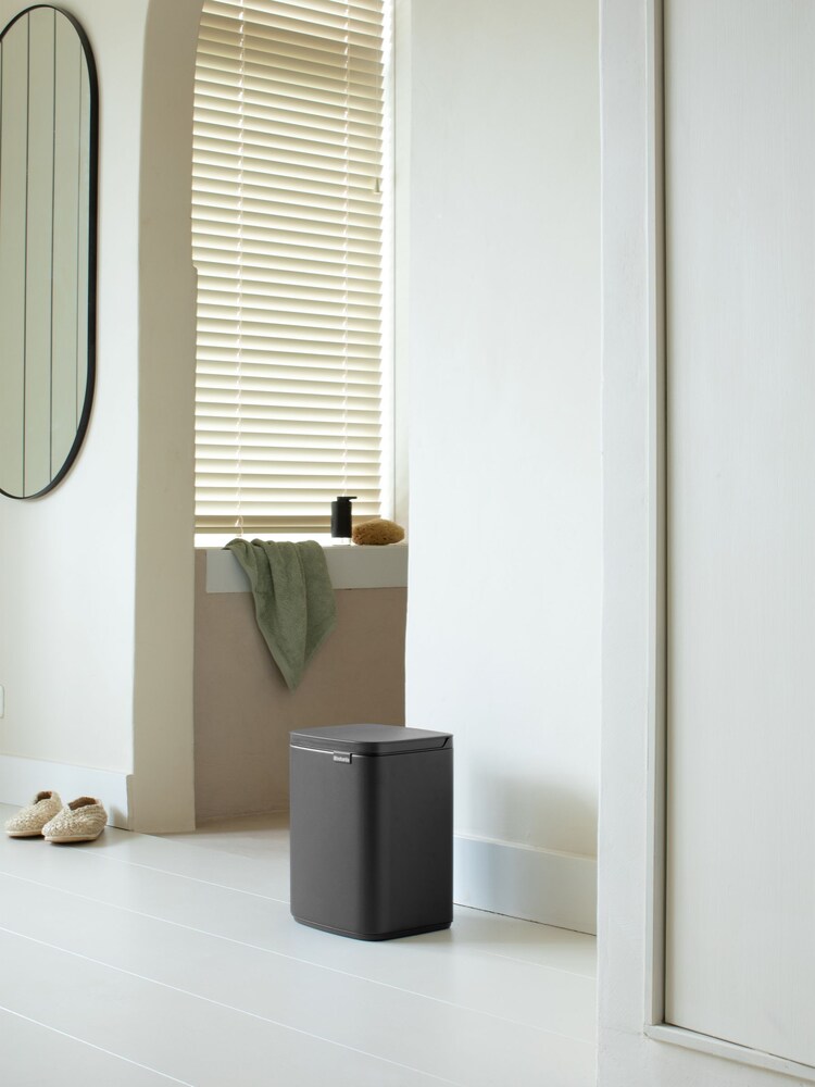 Brabantia Mineral Infinite Grey Bo Waste Bin 7L - Image 1 of 6