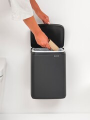 Brabantia Mineral Infinite Grey Bo Waste Bin 7L - Image 2 of 6