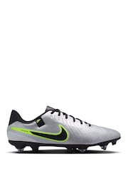 Nike Metallic Silver/Black Adults Tiempo Legend 10 Academy Soft Ground Football Boots - Image 1 of 12