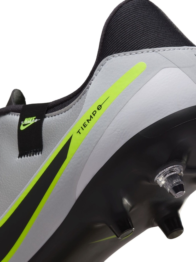 Nike Metallic Silver/Black Adults Tiempo Legend 10 Academy Soft Ground Football Boots - Image 10 of 12