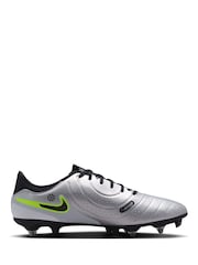 Nike Metallic Silver/Black Adults Tiempo Legend 10 Academy Soft Ground Football Boots - Image 3 of 12