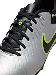 Nike Metallic Silver/Black Adults Tiempo Legend 10 Academy Soft Ground Football Boots - Image 9 of 12
