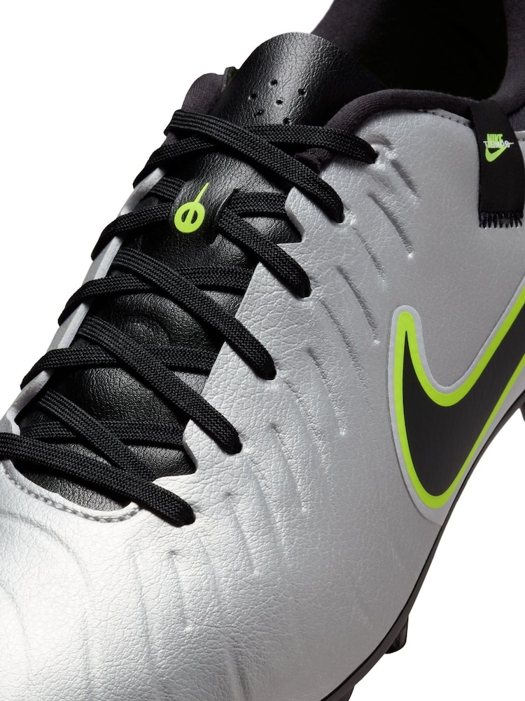 Nike Metallic Silver/Black Adults Tiempo Legend 10 Academy Soft Ground Football Boots - Image 9 of 12