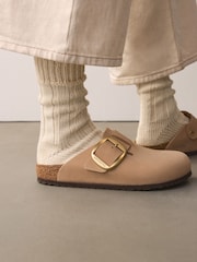 Birkenstock White 100% Cotton Twist Socks - Image 3 of 6