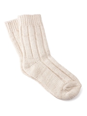 Birkenstock White 100% Cotton Twist Socks - Image 4 of 6