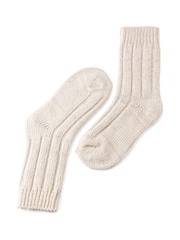 Birkenstock White 100% Cotton Twist Socks - Image 5 of 6