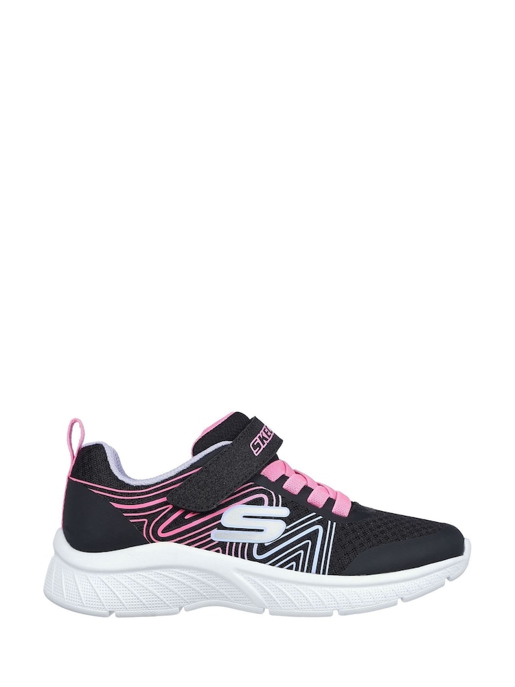 Skechers Black Microspec Plus Swirl Sweet Trainers - Image 1 of 5 Skechers Black Microspec Plus Swirl Sweet Trainers - Image 1 of 5