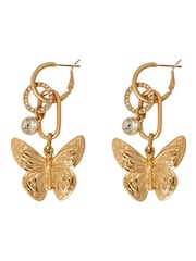 Bibi Bijoux Gold Tone Serene Wings Interchangeable Hoop Earrings - Image 1 of 3