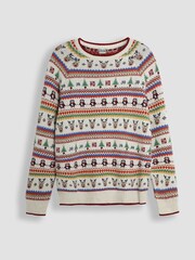 JoJo Maman Bébé Mens Christmas Fair Isle Pattern Jumper - Image 2 of 4
