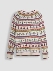 JoJo Maman Bébé Mens Christmas Fair Isle Pattern Jumper - Image 3 of 4