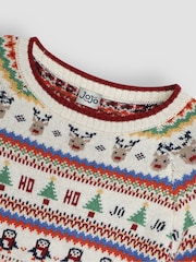 JoJo Maman Bébé Mens Christmas Fair Isle Pattern Jumper - Image 4 of 4