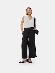 Whistles Black Pocket 100% Linen Trousers - Image 1 of 5