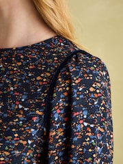 Joules Georgina Navy Multi Elasticated Waist Maxi Dress - Image 3 of 8