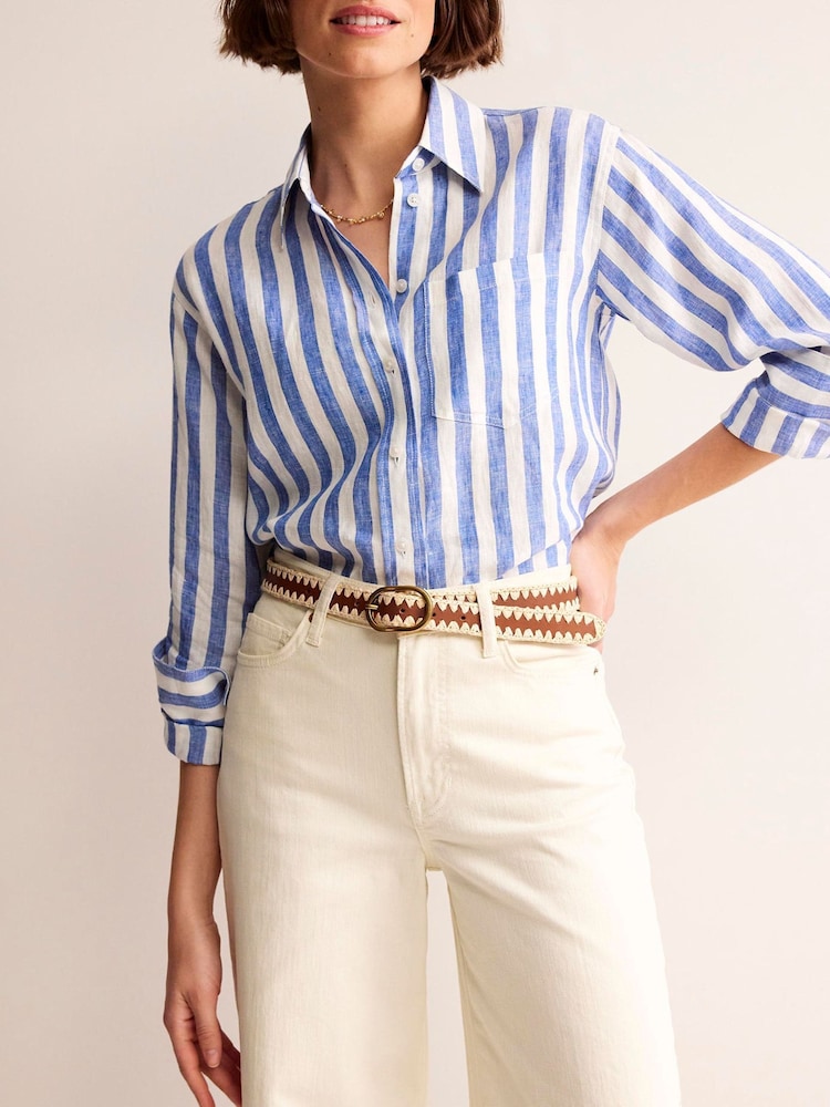 Boden Brown Whipstitch Classic Belt - Image 1 of 3