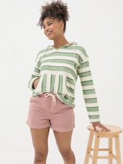 FatFace Ashby Pink Pull-On Denim Shorts - Image 1 of 4