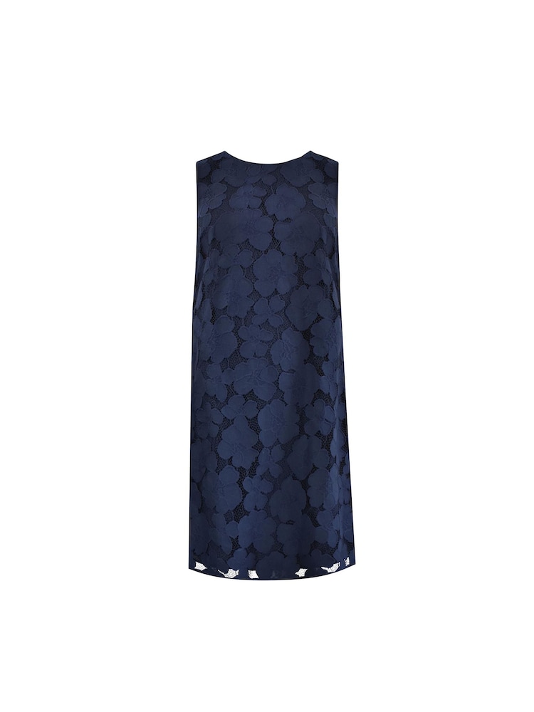 Ro&Zo Blue Lace Mini Shift Dress - Image 5 of 5 Ro&Zo Blue Lace Mini Shift Dress - Image 5 of 5