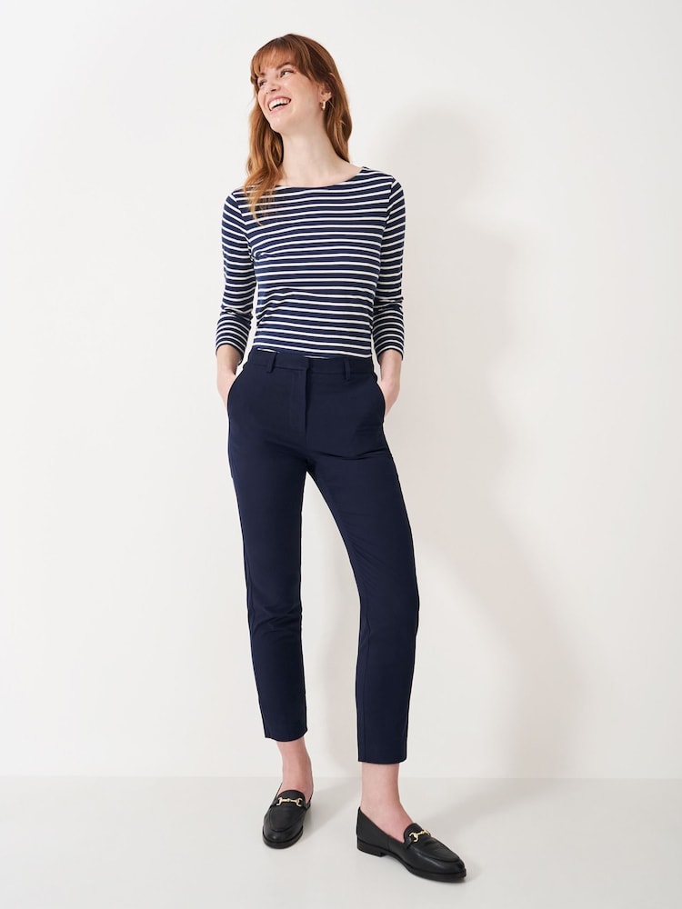 Crew Clothing Blue Smart Chino Trousers - Image 1 of 5