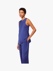 Whistles Petite Blue Clara Longline Tank - Image 6 of 6