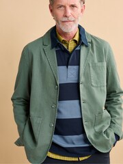 Seasalt Cornwall Green Mens Tollgate Linen/Cotton Blend Jacket - Image 1 of 9