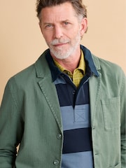Seasalt Cornwall Green Mens Tollgate Linen/Cotton Blend Jacket - Image 4 of 9