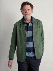 Seasalt Cornwall Green Mens Tollgate Linen/Cotton Blend Jacket - Image 6 of 9