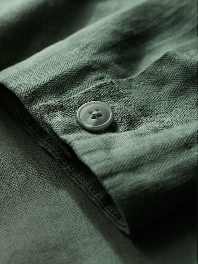 Seasalt Cornwall Green Mens Tollgate Linen/Cotton Blend Jacket - Image 9 of 9