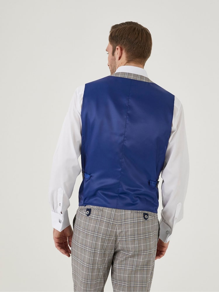 Skopes Natural Whittington Check Tailored Fit Suit Waistcoat - Image 2 of 3