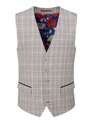 Skopes Natural Whittington Check Tailored Fit Suit Waistcoat - Image 3 of 3