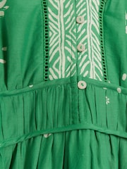 River Island Green Midi V-Neck Tea Dress - Image 4 of 4