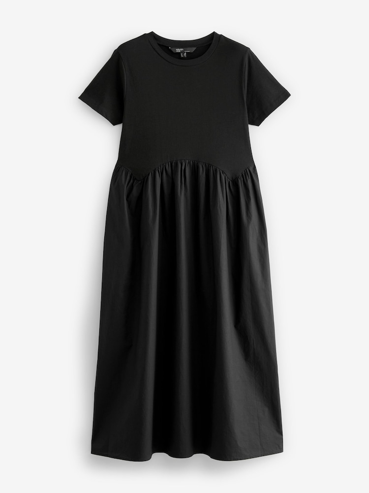 Nobody's Child Black Maine Plain Midi Dress - Image 5 of 5