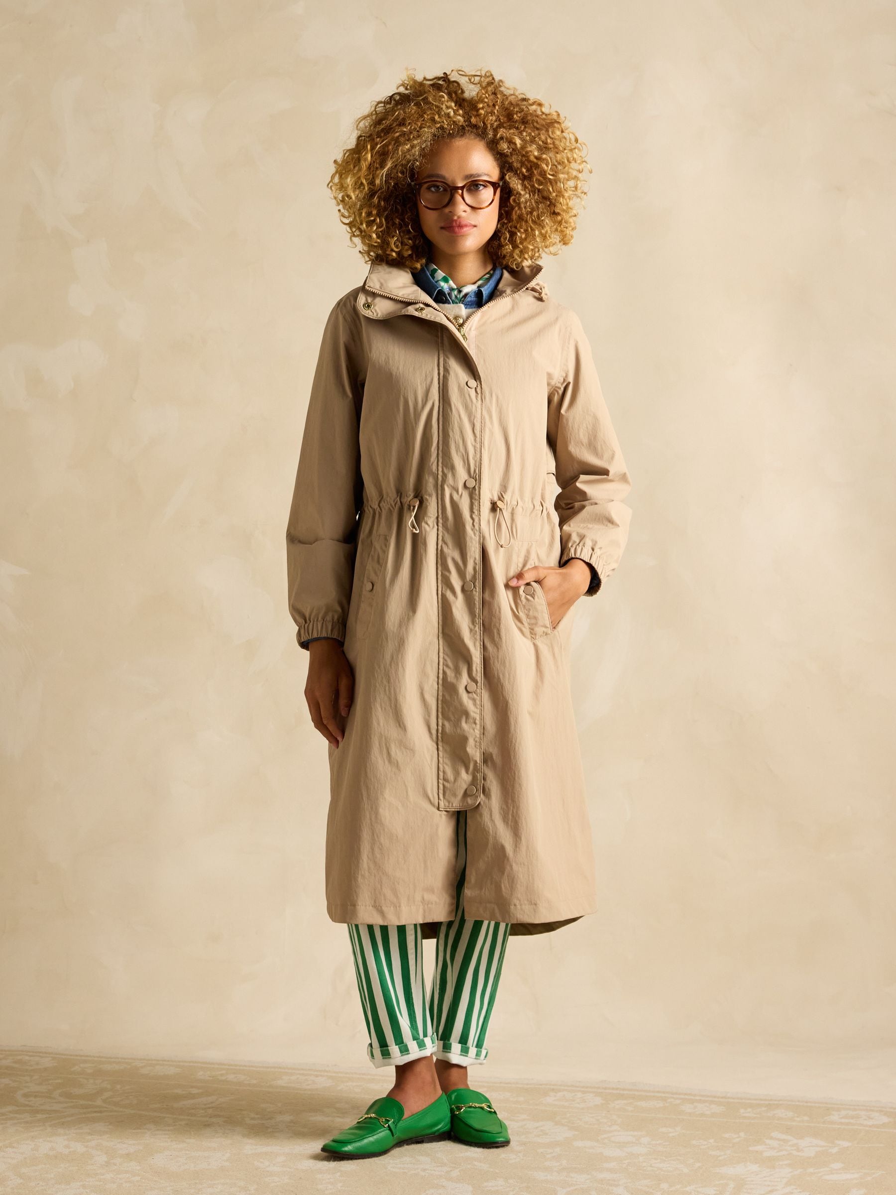 Buy Joules Hensley Tan Brown Waterproof Longline Coat with