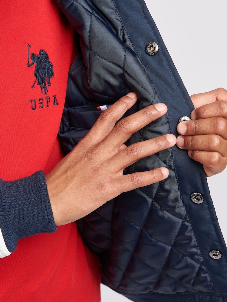 U.S. Polo Assn. Blue Boys Player 3 Bomber Jacket - Image 10 of 10 U.S. Polo Assn. Blue Boys Player 3 Bomber Jacket - Image 10 of 10