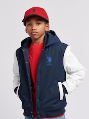 U.S. Polo Assn. Blue Boys Player 3 Bomber Jacket - Image 6 of 9