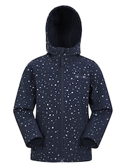 Mountain Warehouse Berry Pink Exodus Kids Printed Water-Resistant Softshell Jacket - Image 1 of 5