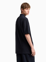 Поло Armani Exchange Navy Contrast Zip 100% Cotton - Image 5 of 9