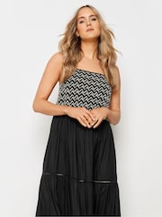 Long Tall Sally Black Embroidery Detail Tiered Maxi Dress - Image 4 of 5
