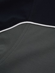 Reiss Navy/White Woods Mercerised Cotton Colourblock Crew Neck T-Shirt - Image 4 of 5