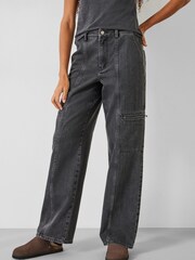 Hush Black Sara Cargo Jeans - Image 1 of 5