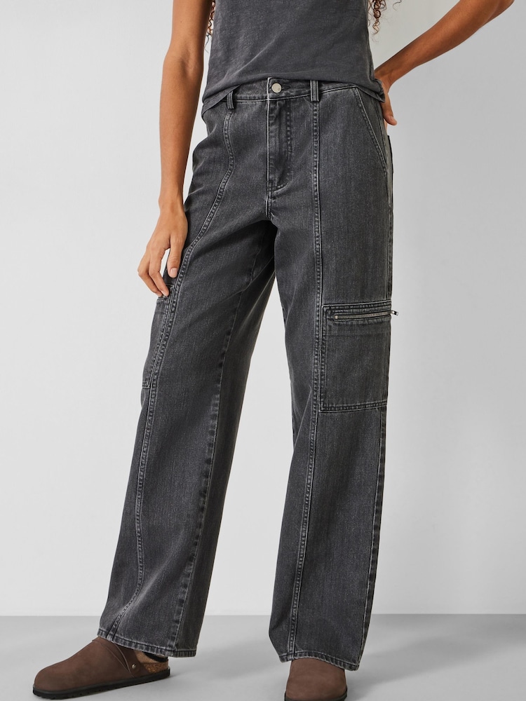 Hush Black Sara Cargo Jeans - Image 1 of 5