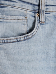 River Island Light Blue 3 Petite High Rise Tummy Hold Flare Jeans - Image 6 of 6