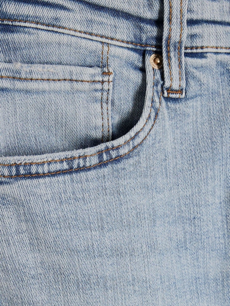 River Island Light Blue 3 Petite High Rise Tummy Hold Flare Jeans - Image 6 of 6