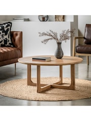 Gallery Home Natural Neston Round Coffee Table - Image 1 of 7