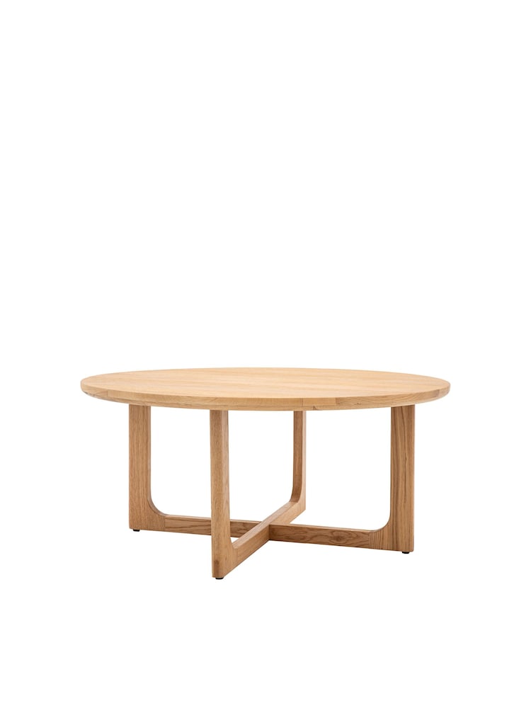 Gallery Home Natural Neston Round Coffee Table - Image 7 of 7 Gallery Home Natural Neston Round Coffee Table - Image 7 of 7