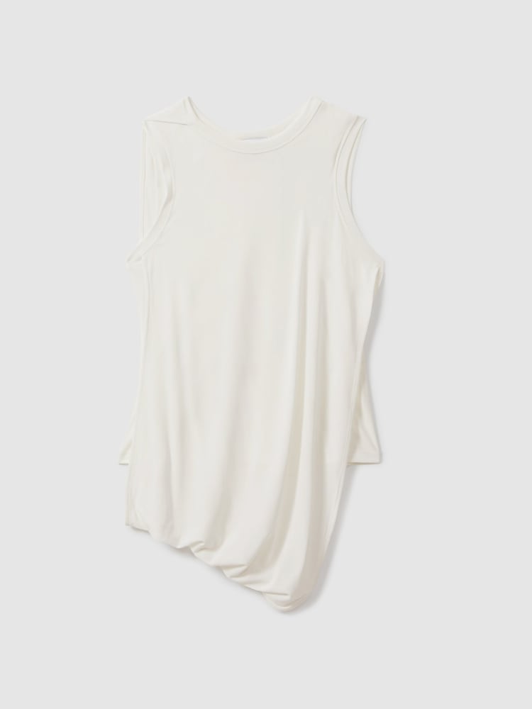 Reiss Ivory Elva Draped Layered Top - Image 2 of 6