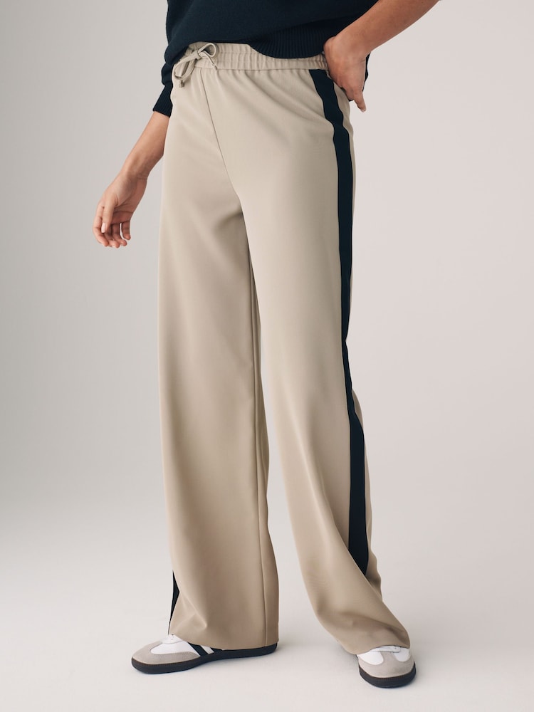 The Set Black/Taupe 2 Pack Pull On Trousers with Side Stripe - Image 4 of 9